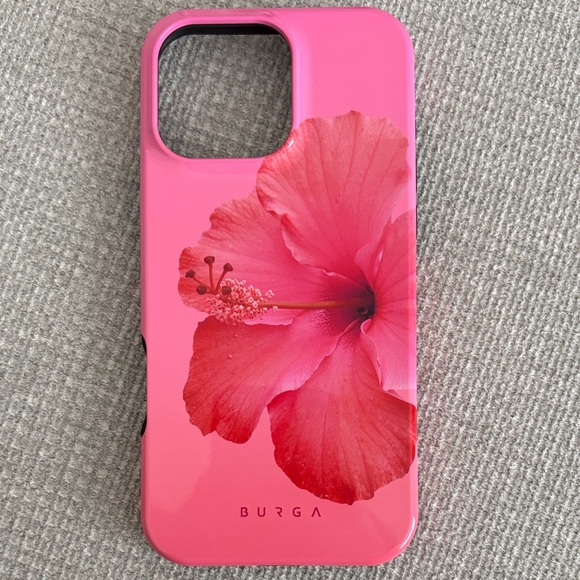 Burga Other - Burga Pink iPhone 16 pro max Hibiscus Floral Phone Case